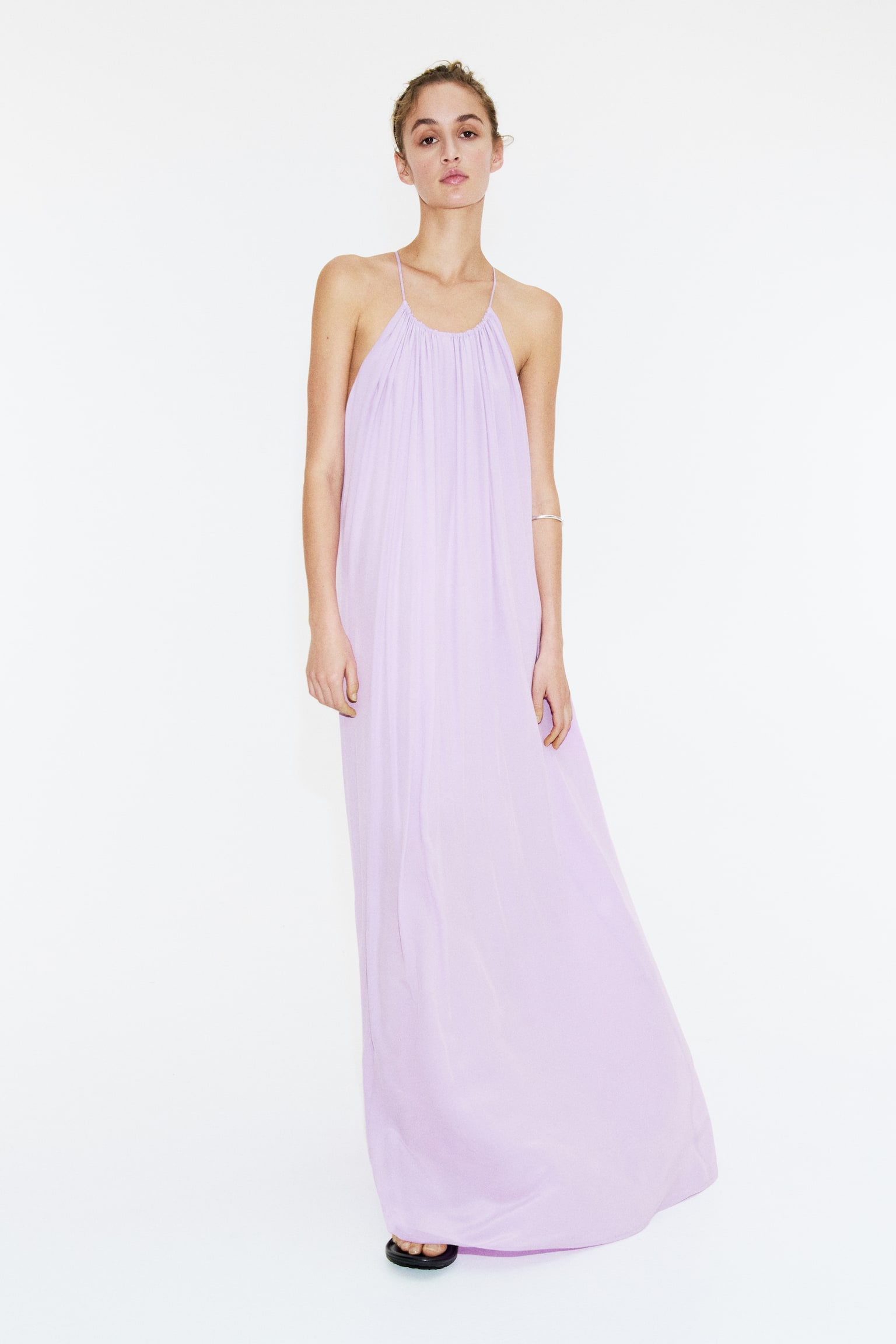 A-line viscose dress - Light purple - 6