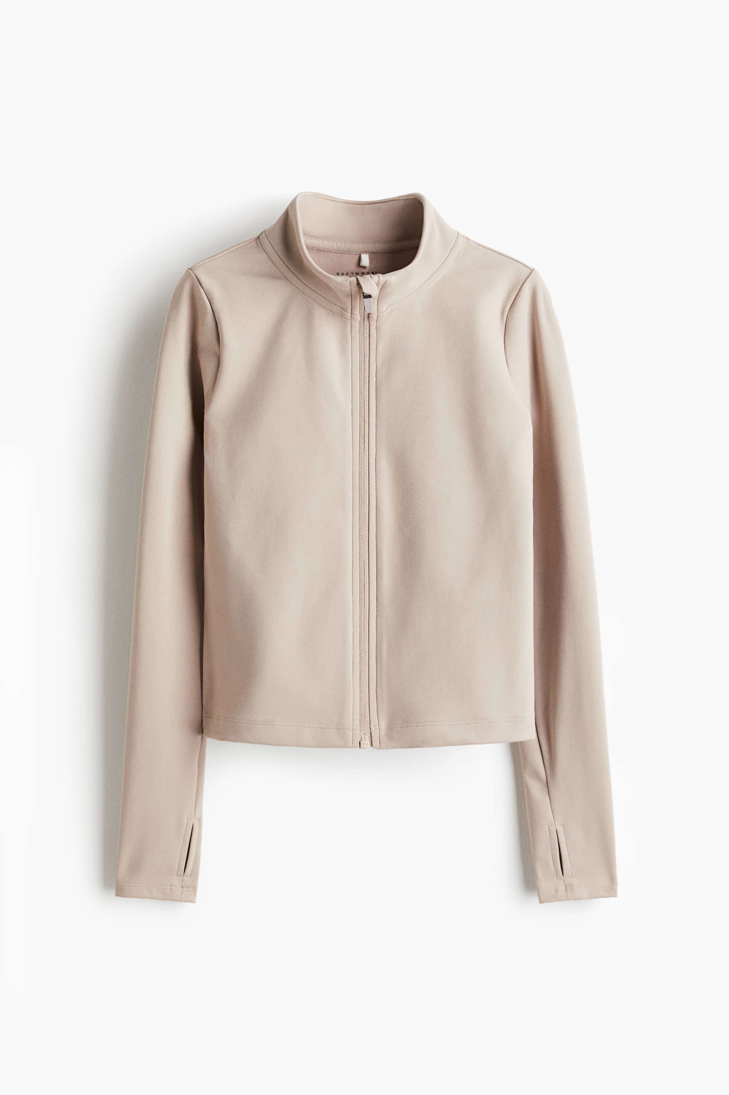 En treningsjakke med SoftMove™ - Varm grå/Sort/Elfenbenshvit/Salviegrønn/Sort