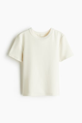 Figurnära T-shirt i bomull