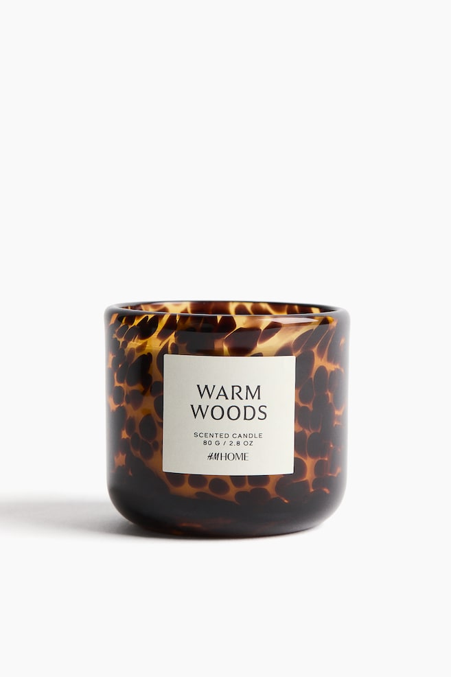 Duftlys i glassbeholder - Warm Woods/Vanilla Patchouli/Cashmere Cloud/Blå stripet/Minted Fig - 1