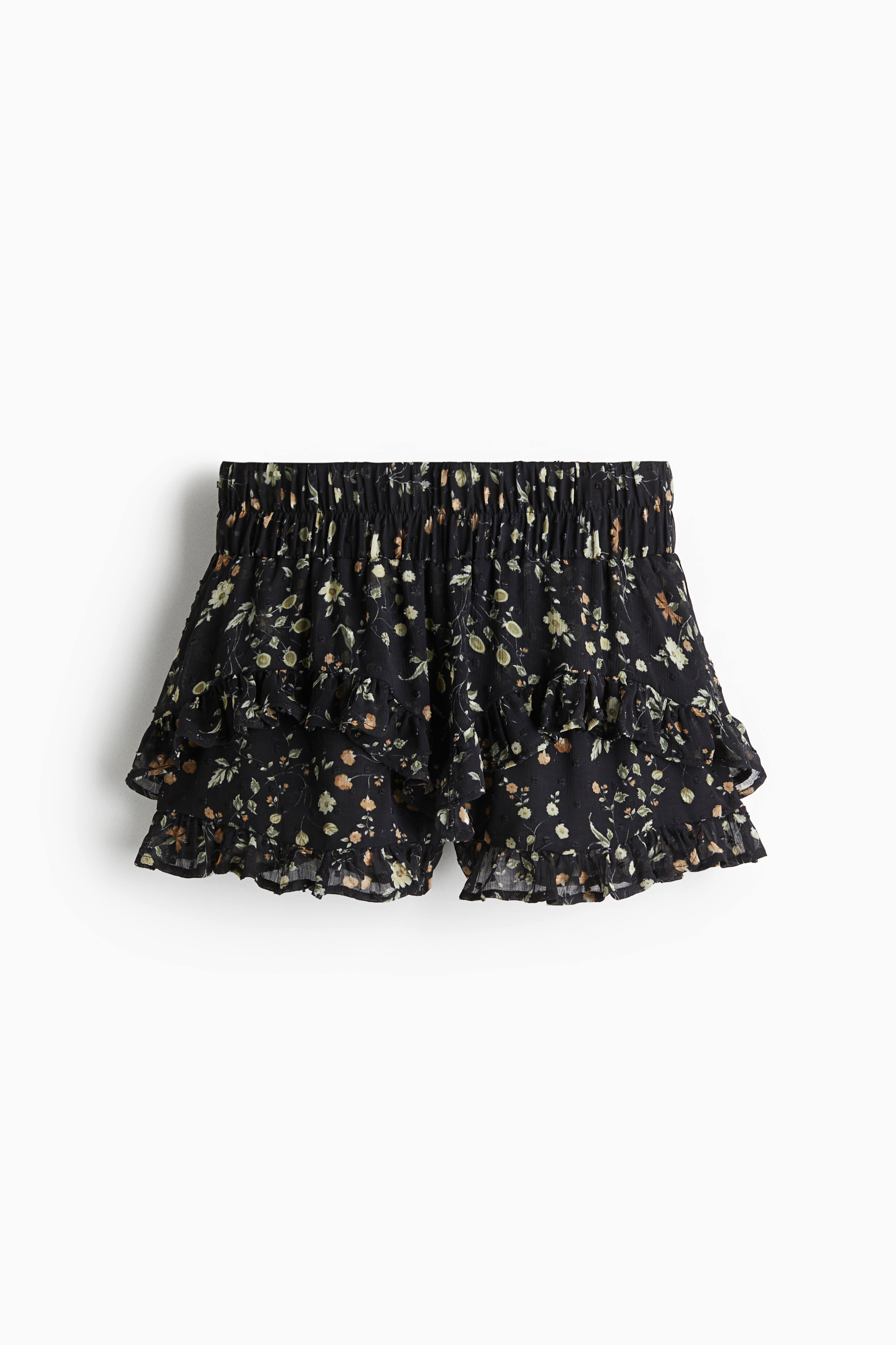 Jupe-short à volants en plumetis