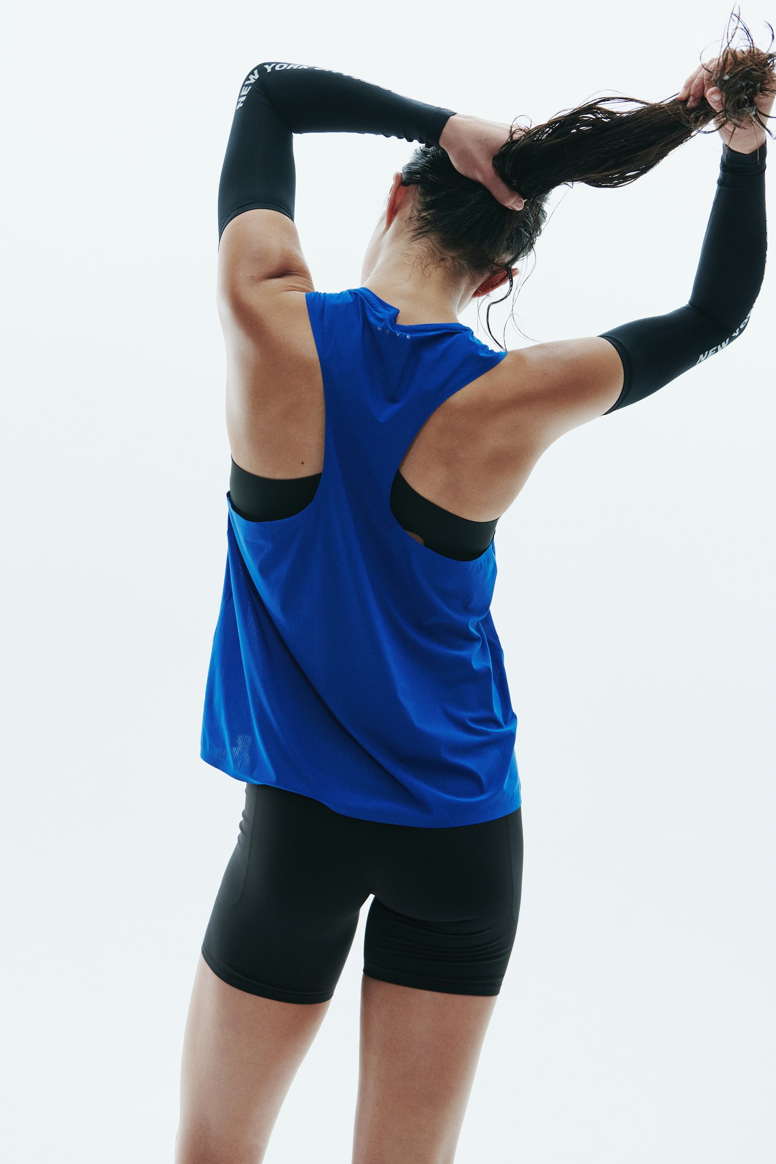 Женский топ H&M Running Tank Top with CoolMove™, цвет: Кобальтовый синий — фото 4