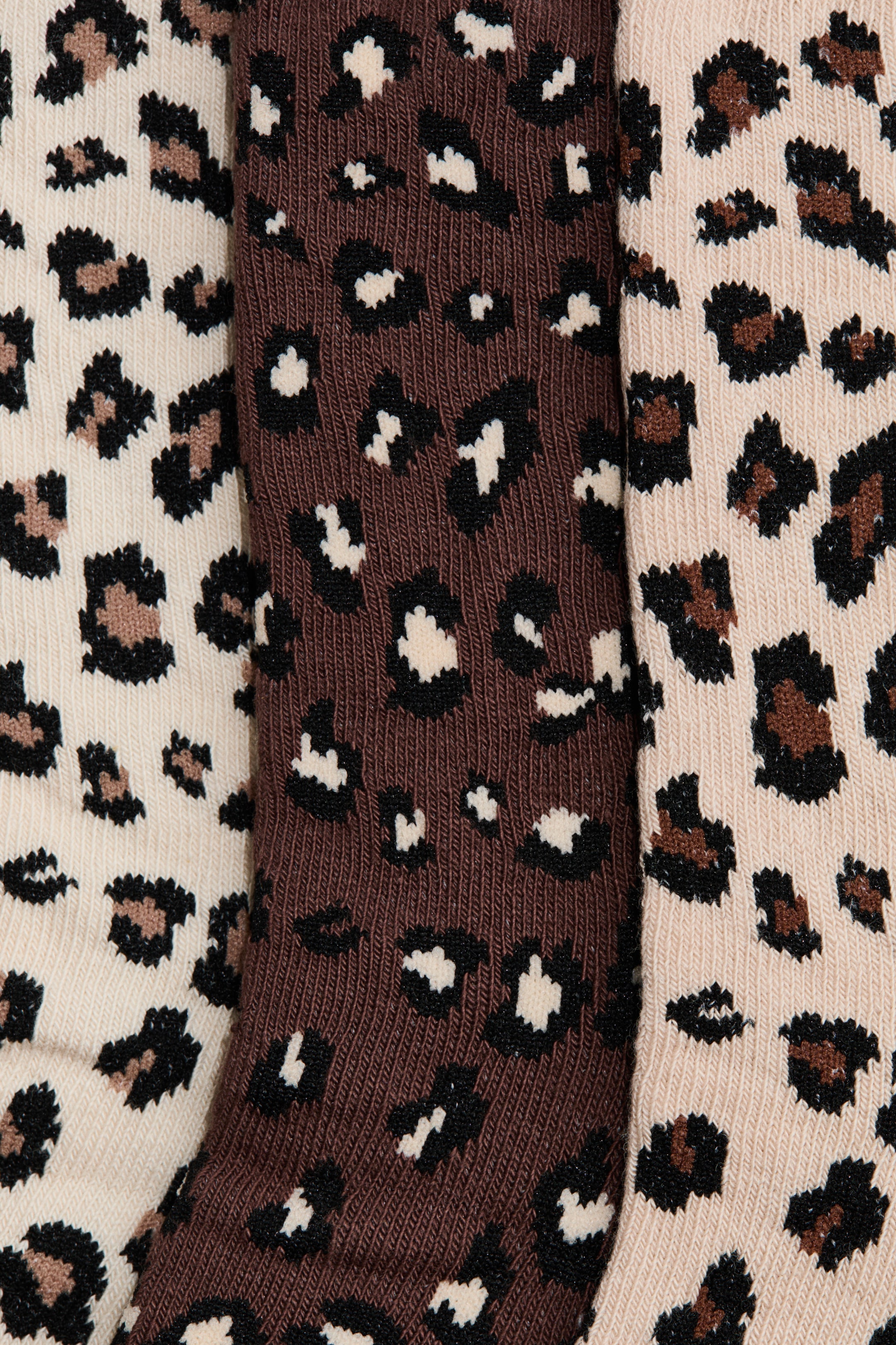 View larger image: 7-pack socks - Light beige/Leopard print - Ladies | H&M GB 3