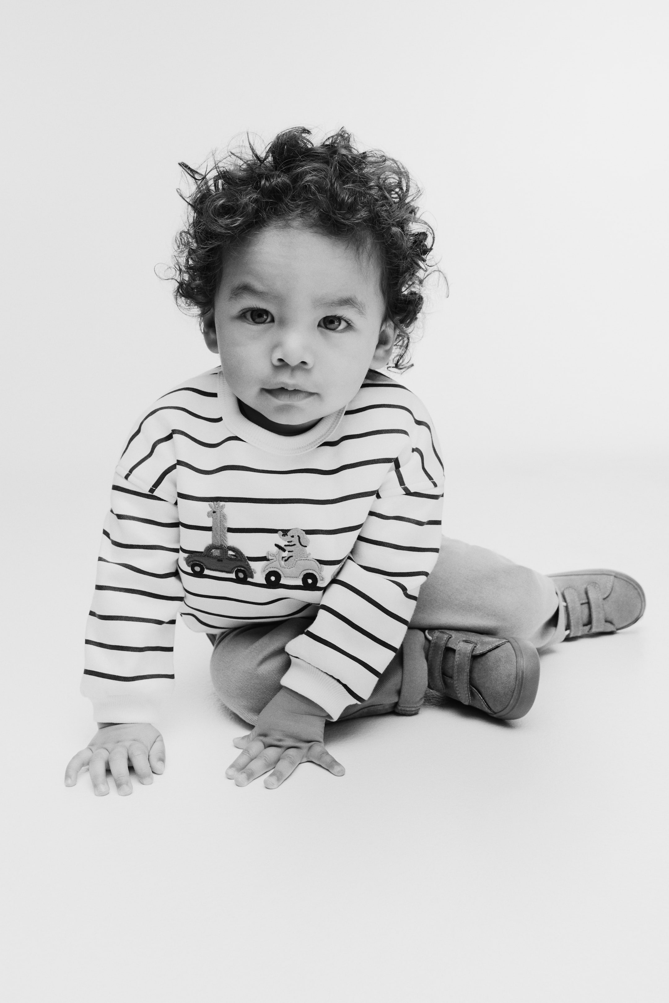 View larger image: Sweatshirt with Motif - White/cars - Kids | H&M US 2