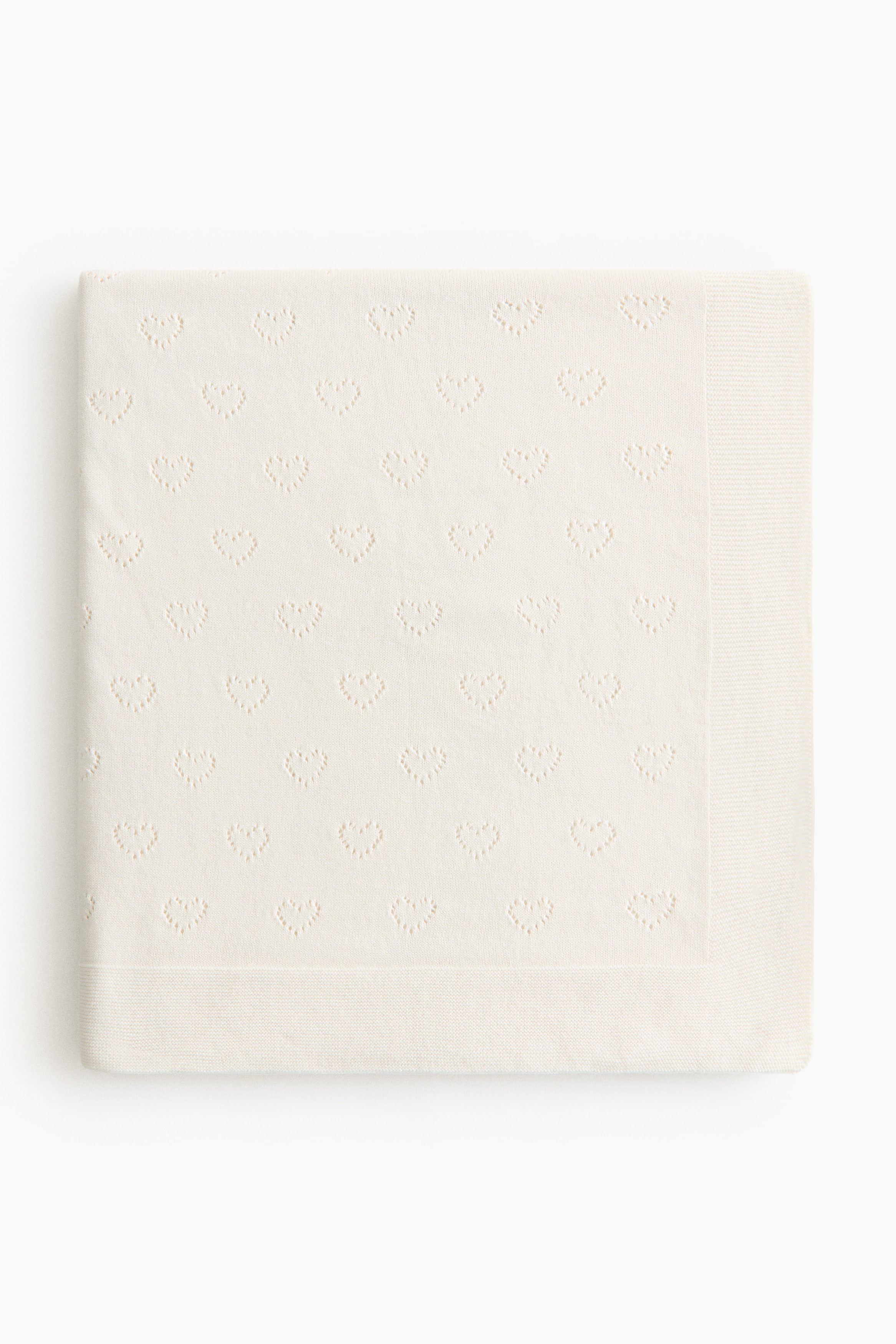 Dětská dečka z ažurové bavlny - Bílá/Světle růžová/Béžová