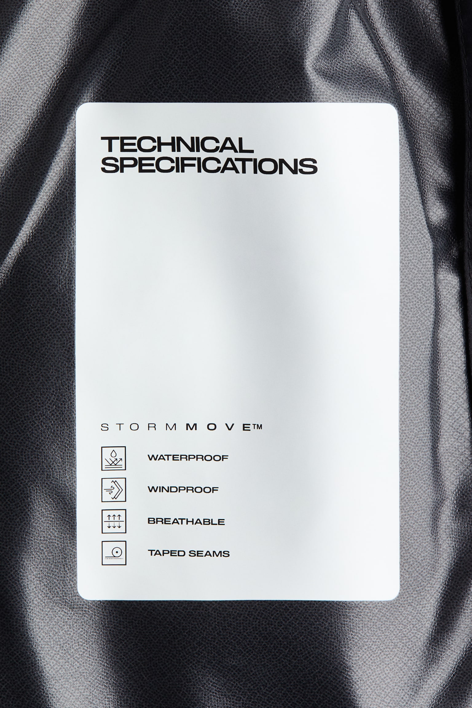 Женские куртки H&M Move Loose-Fit Raincoat with StormMove™, цвет: Чёрный — фото 6