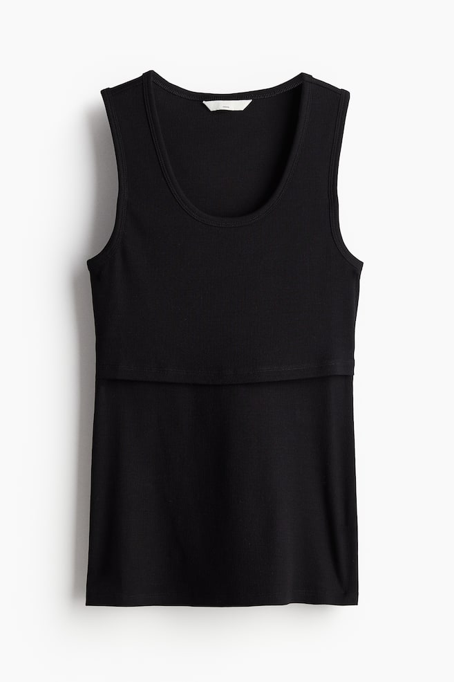 MAMA Nursing Tank Top - Black - 1
