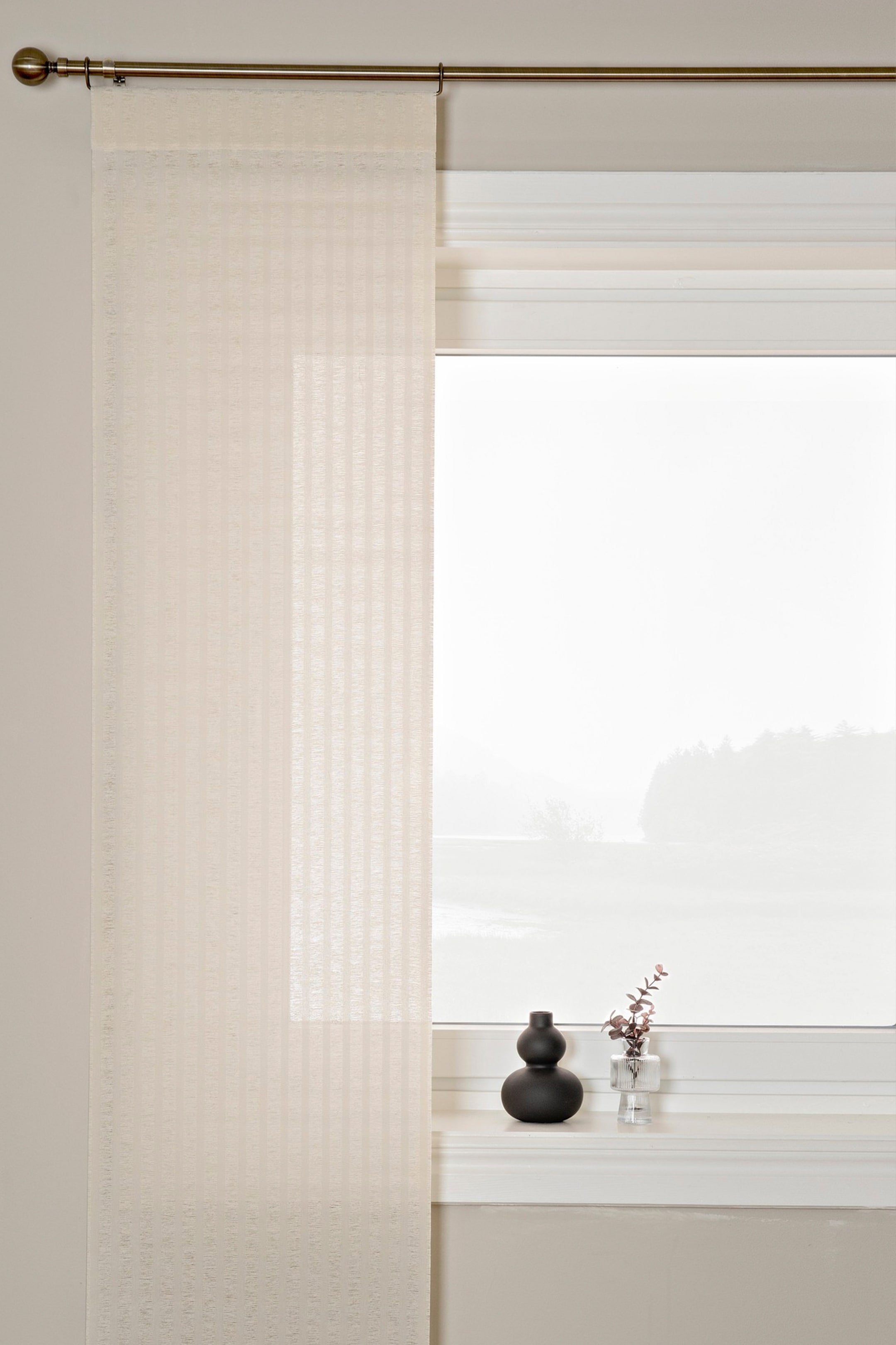 Größeres Bild ansehen: 1-pack Panel Curtain Rustic - Cremeweiß - Hasta - Home All | H&M DE 1