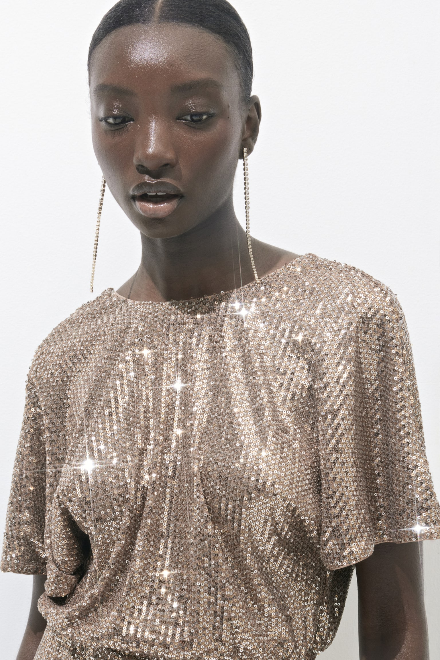 Sequin Dress - Bronze colour/Silver colour - 5