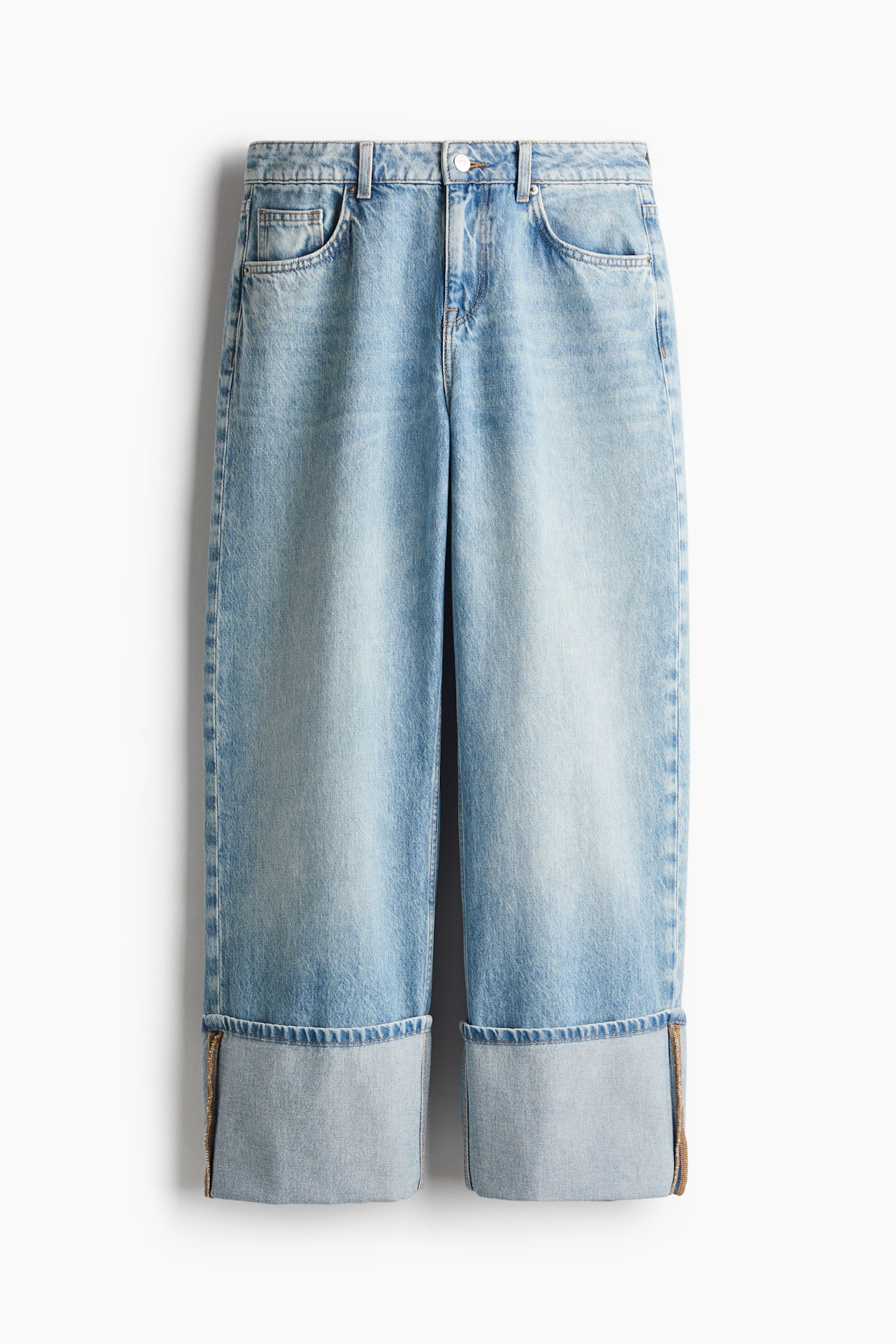 Baggy Wide Low Jeans - Light denim blue/Dark denim blue/Dark denim blue - 2