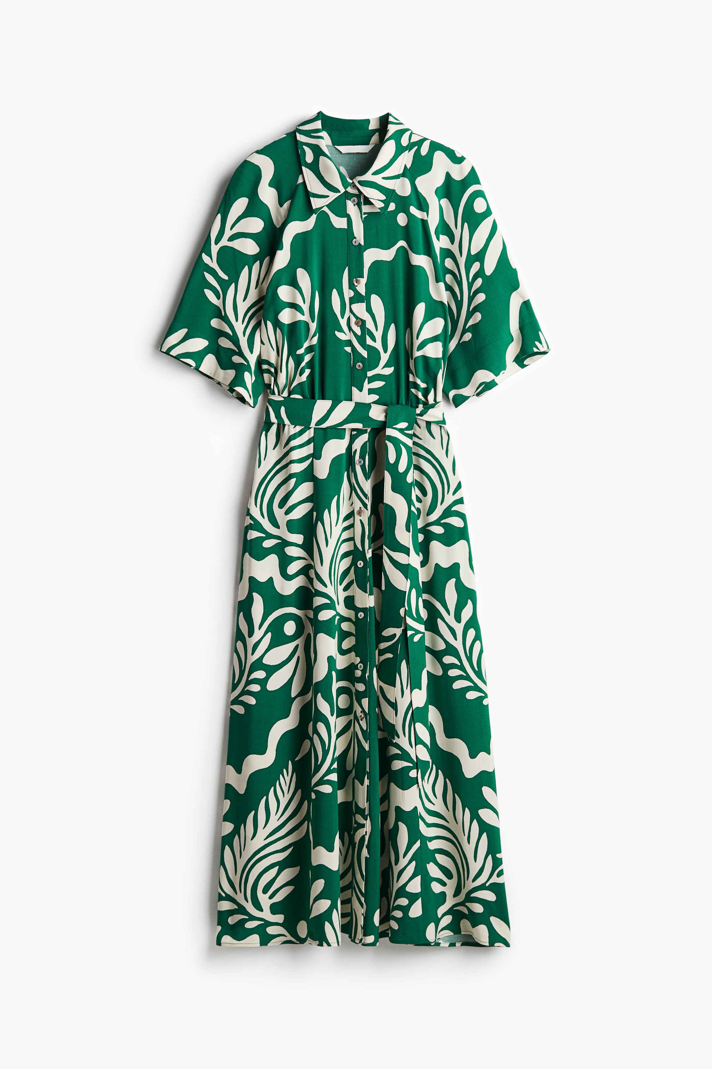 Tie-belt shirt dress