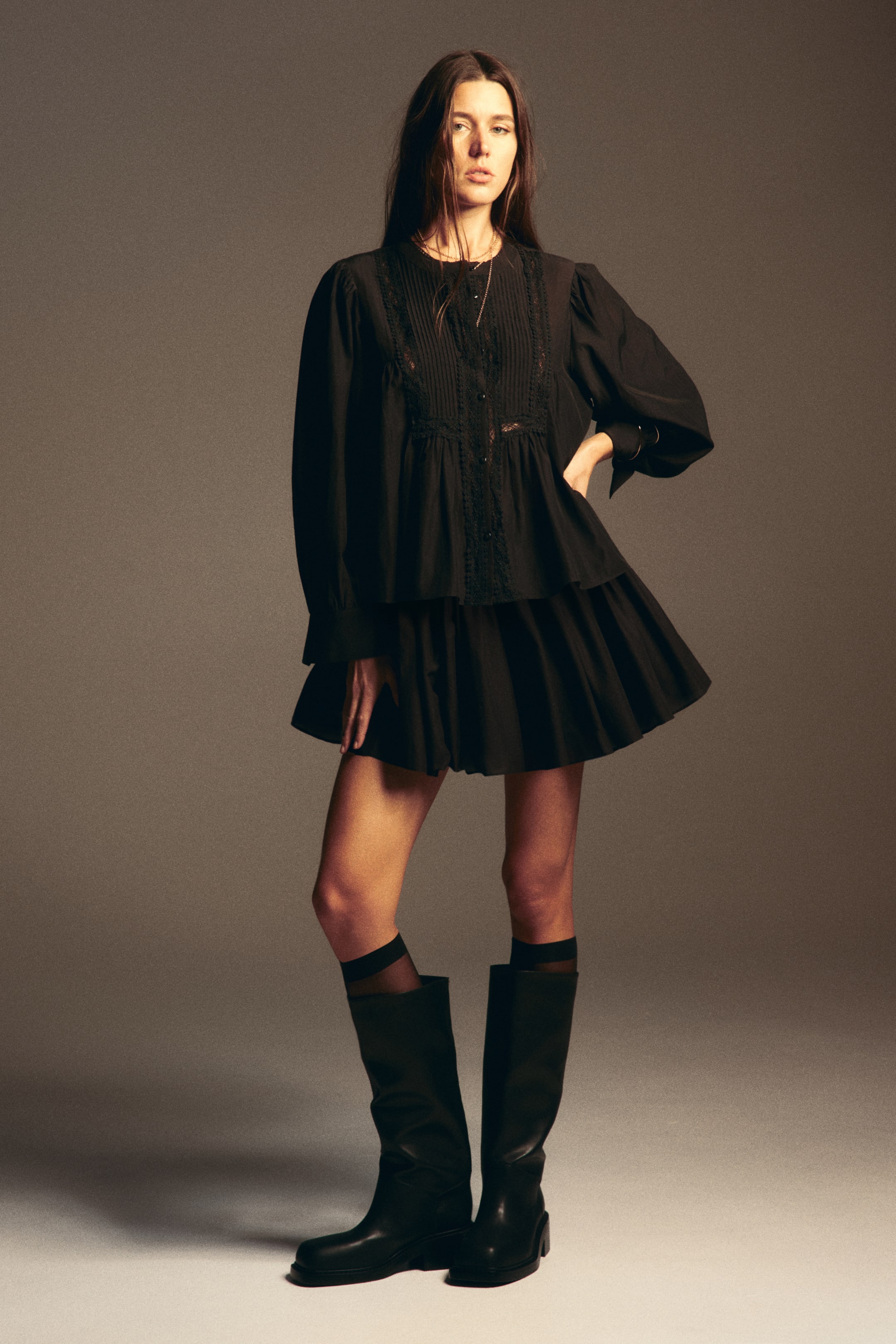 Blouse with Pintucks