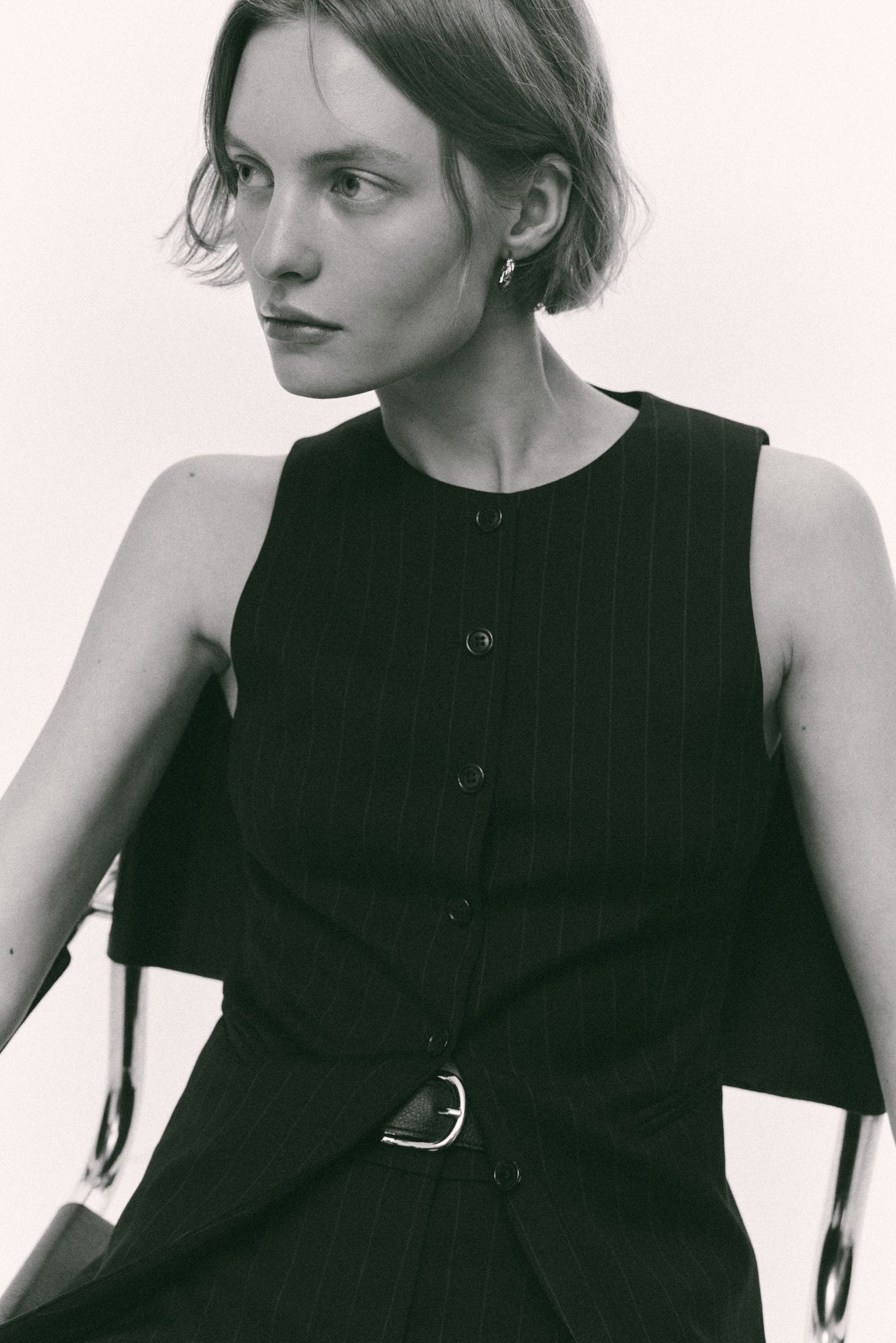 Long tailored waistcoat - Bleu marine/rayures tennis - 2