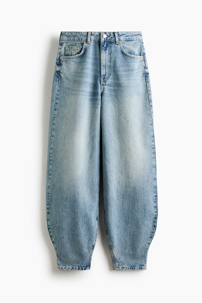 Barrel High Waist Ankle Jeans - Açık kot mavisi - 1