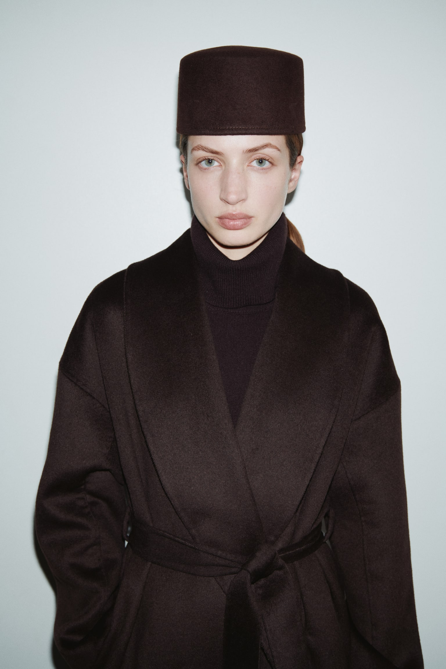 Wool hat - Dark brown/Black - 4