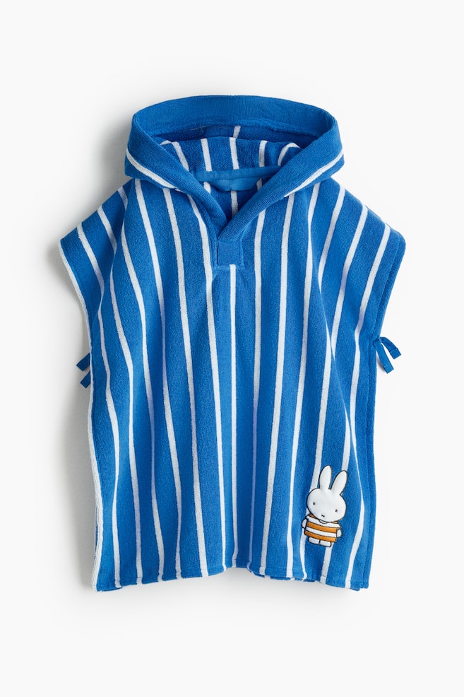 Appliquéd baby towel cape - Blue/Miffy/Yellow/Miffy - 1