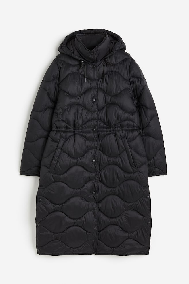 Quilted puffer coat - Black - 2
