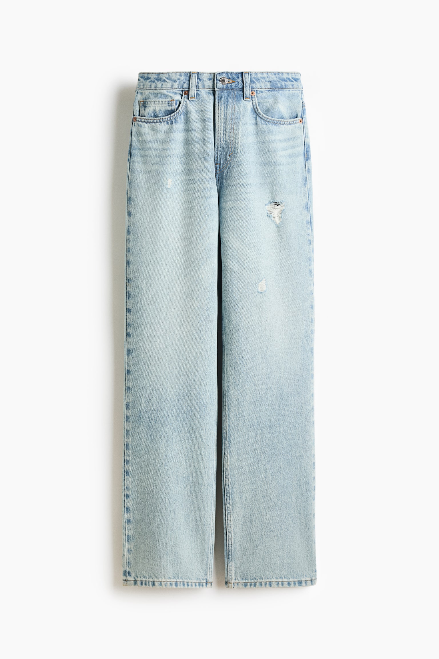 Straight High Jeans - Light denim blue/Denim blue/Denim blue/Dark denim blue/Washed denim blue - 1