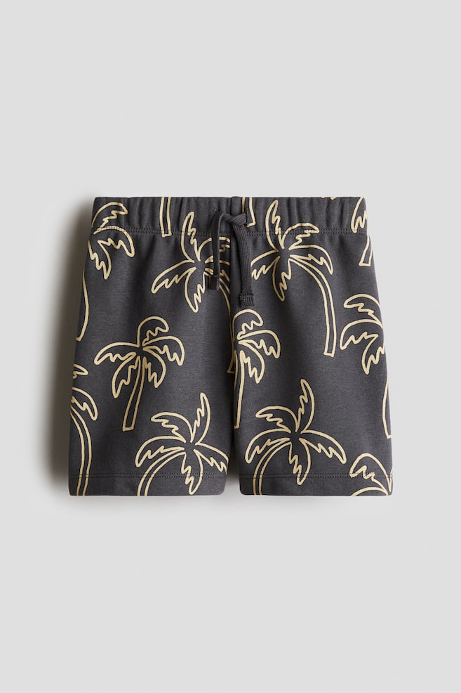 Short en molleton imprimé - Gris foncé/palmiers/Crème/guépards/Bleu clair/dinosaures/Vert foncé/Venice/Bleu vif/ballon de football - 1