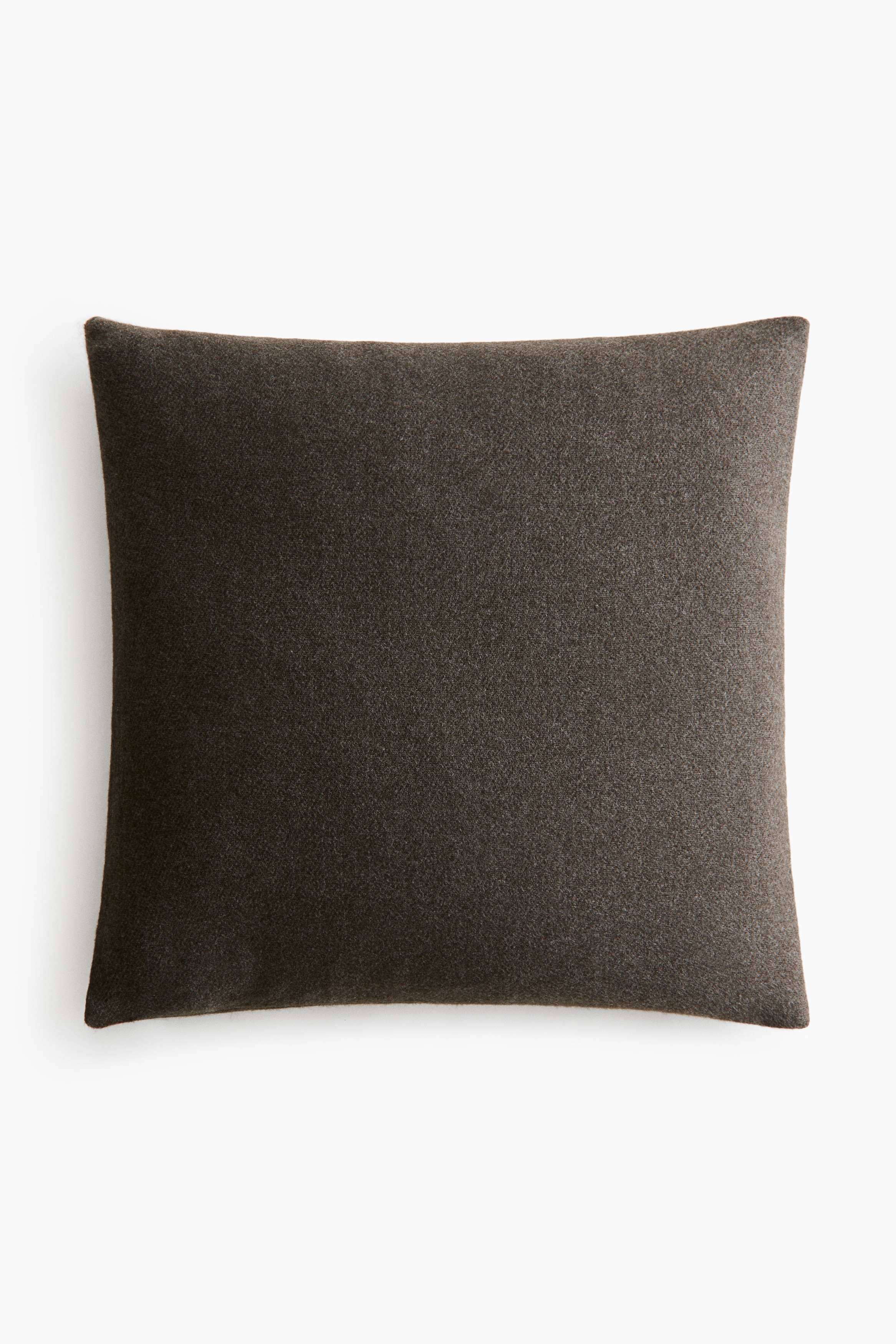 Funda de cojín en mezcla de viscosa - Gris oscuro/Gris pardo/Crema
