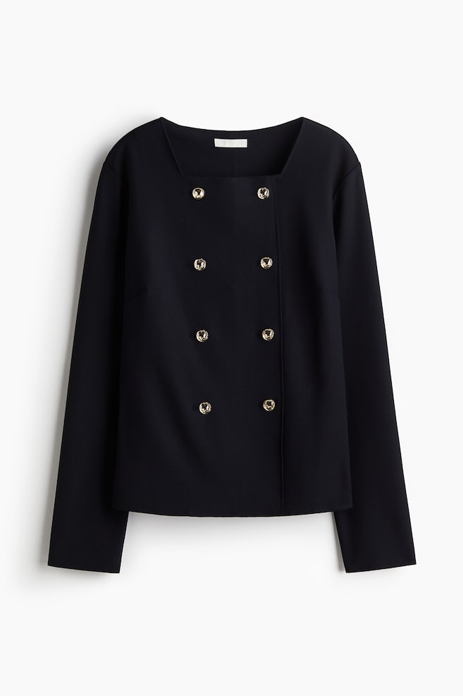 Double-Breasted Cardigan - Navy blue - 1