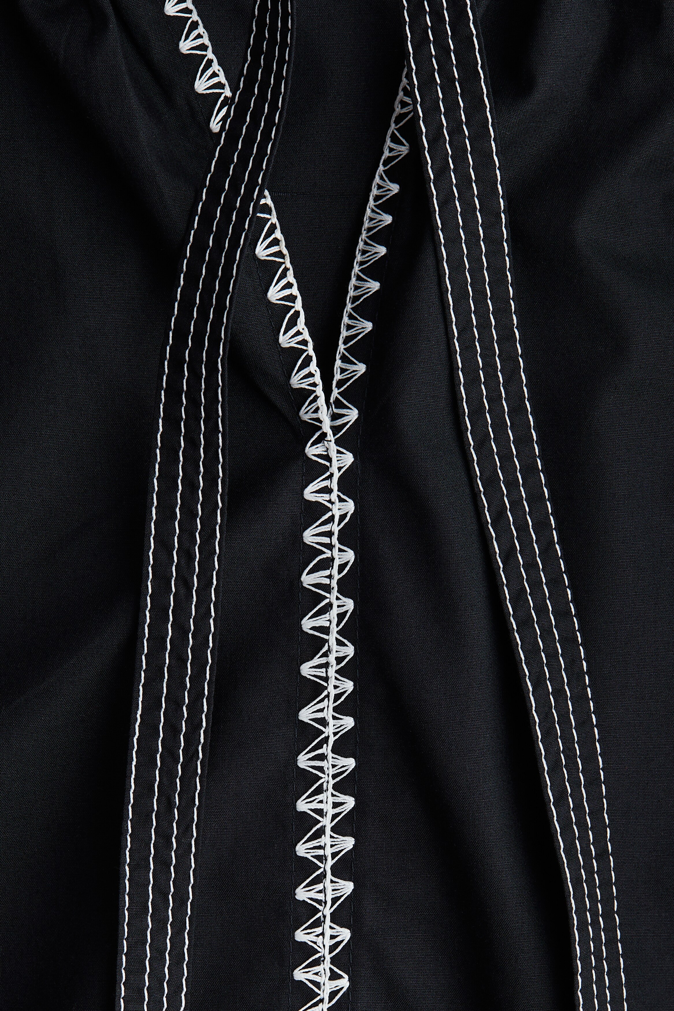 Tie-detail poplin blouse