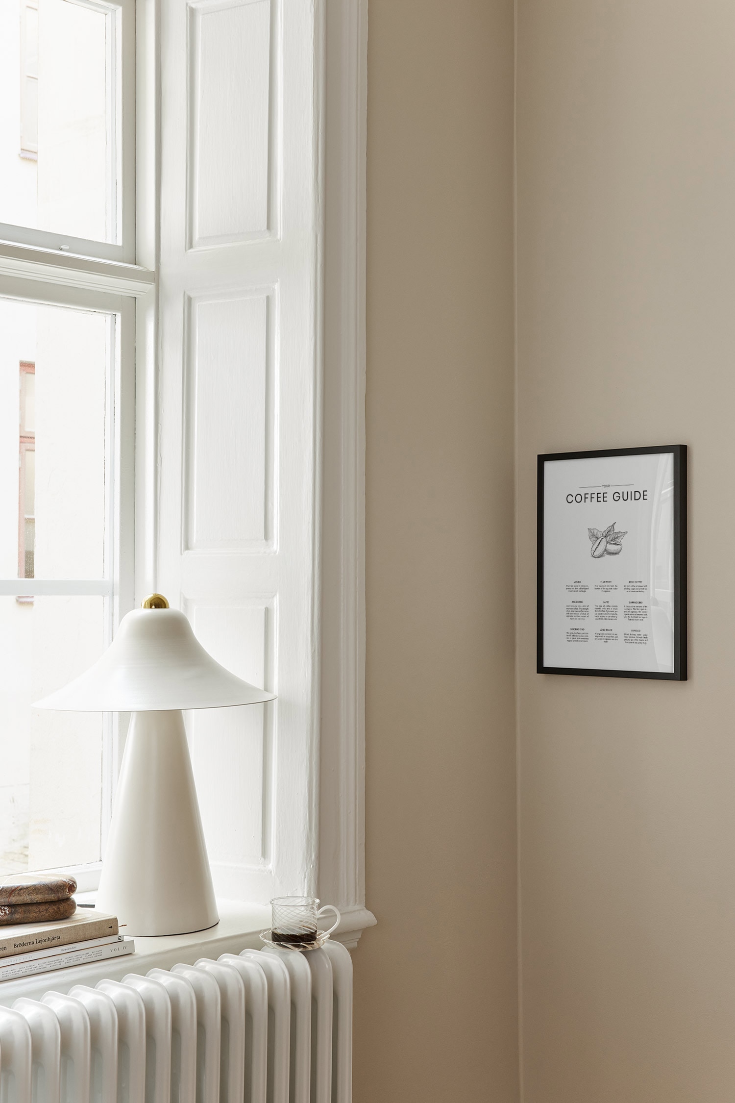 Coffee Guide Plakat - Hvid/sort