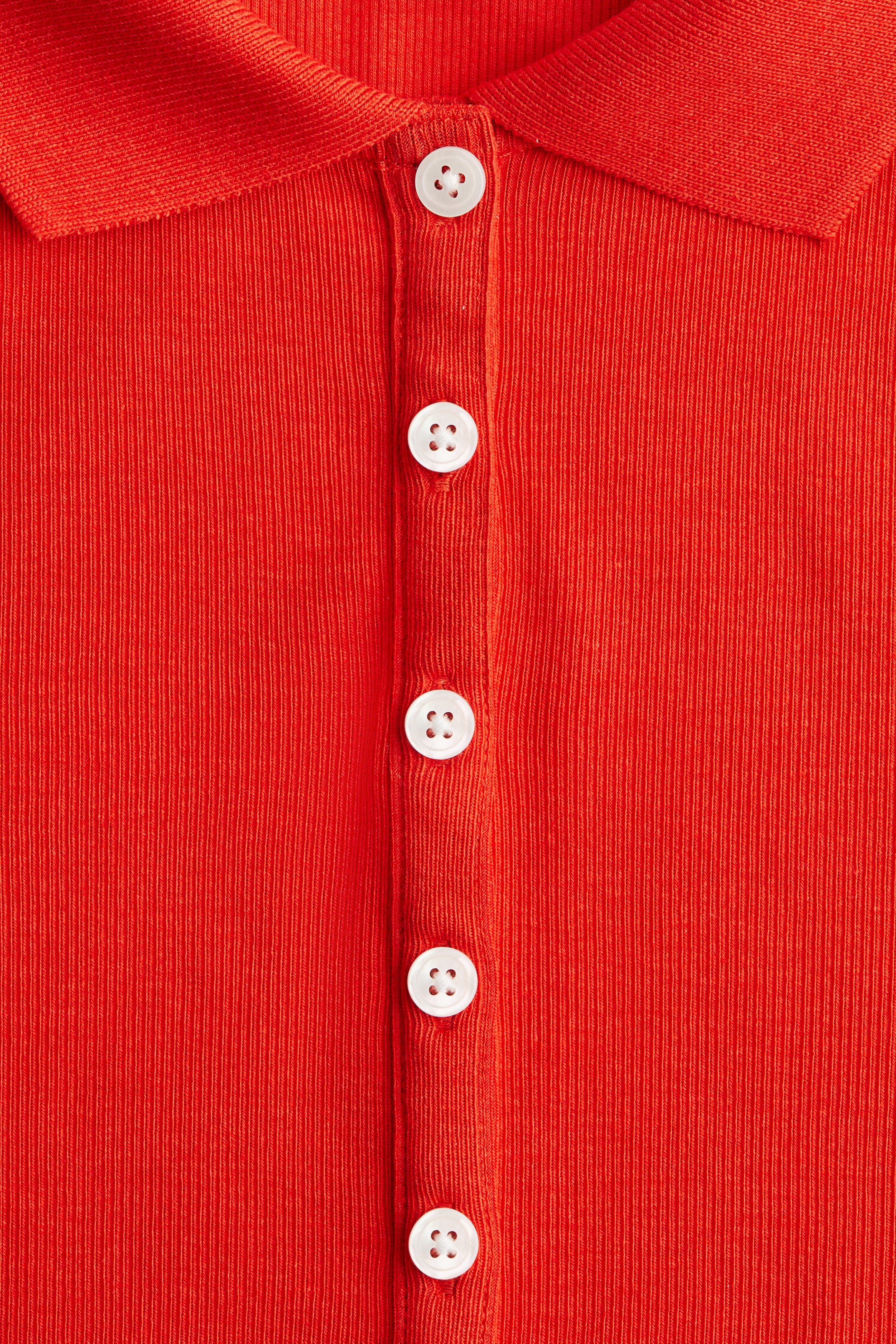 Ribbed polo shirt