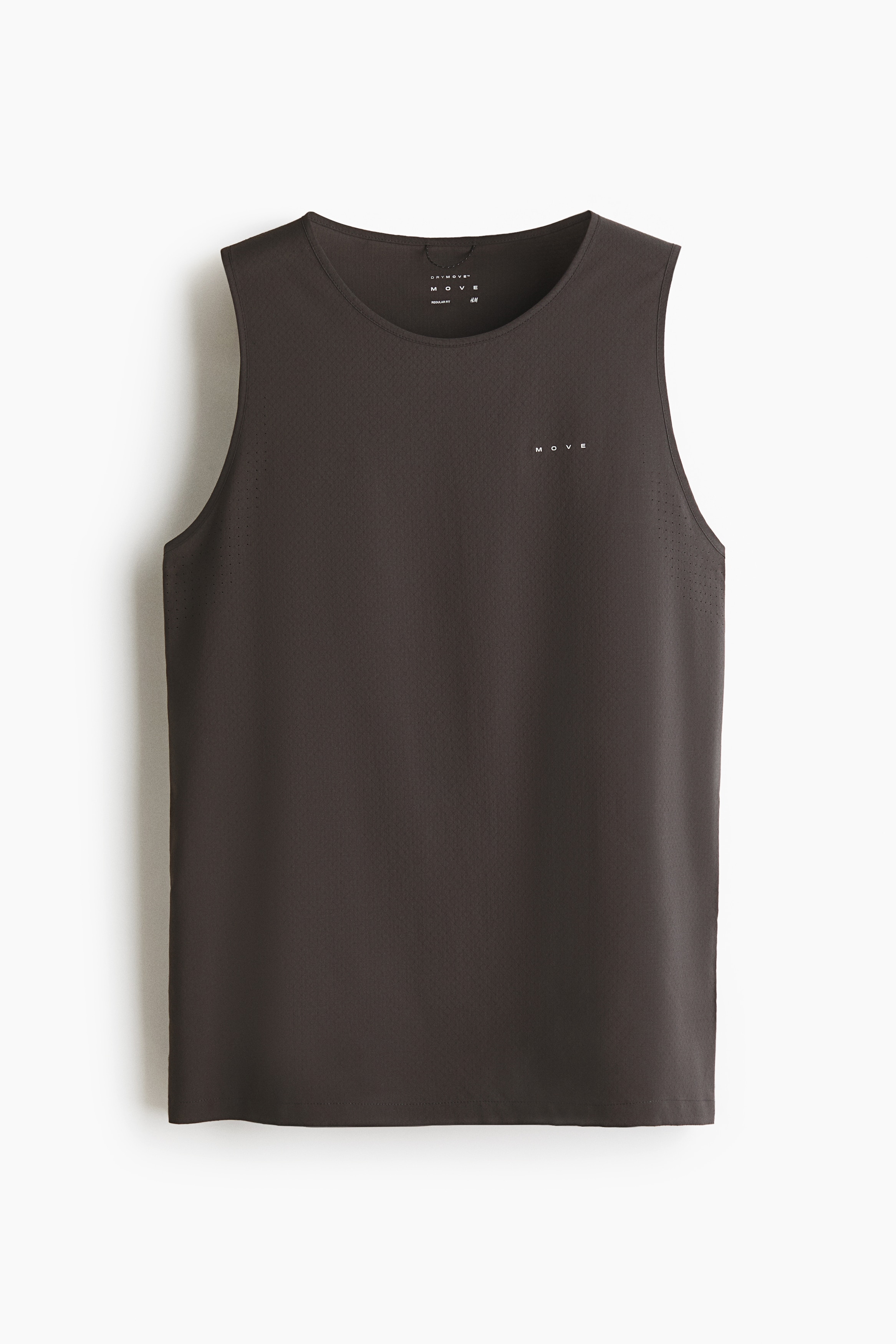 Träningslinne med DryMove™ Regular Fit - Mörkgrå/Brun