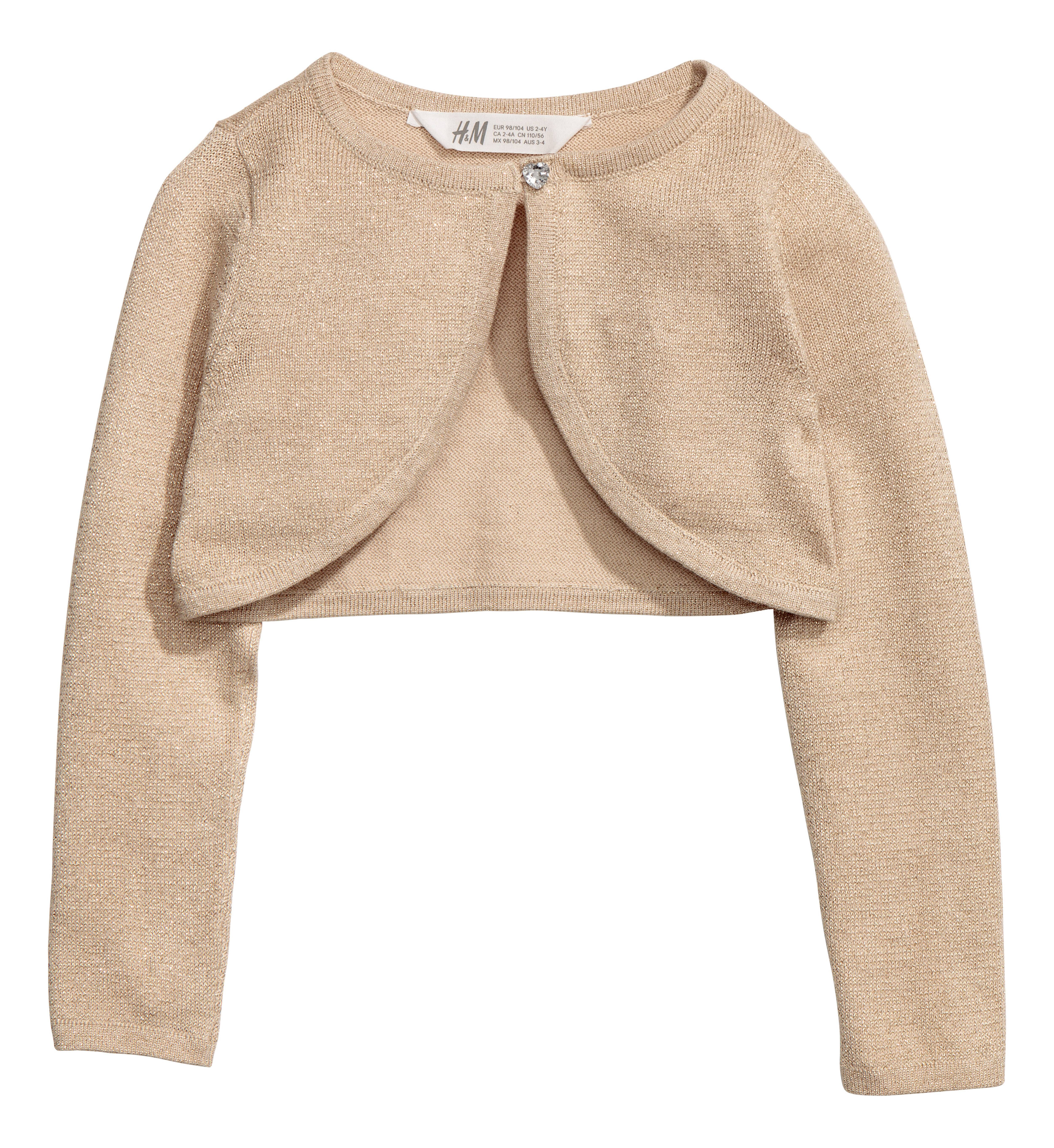 Glittery bolero Beige Gold Kids H M IE