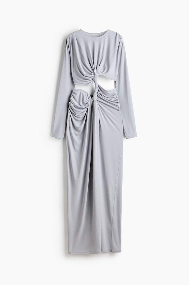 Robe découpée à effet drapé - Violet ancien clair - 1