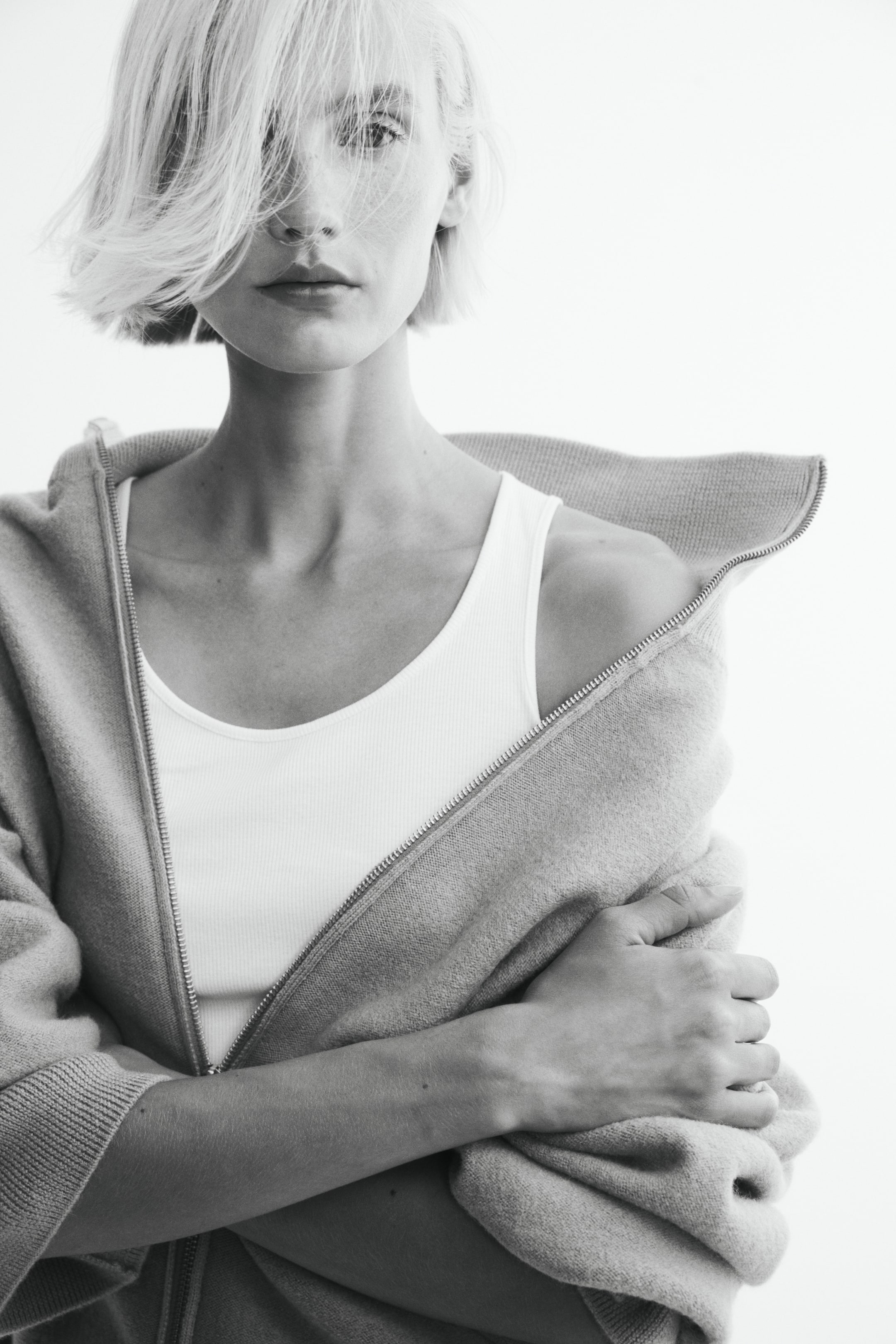 Wool Cardigan with Zipper