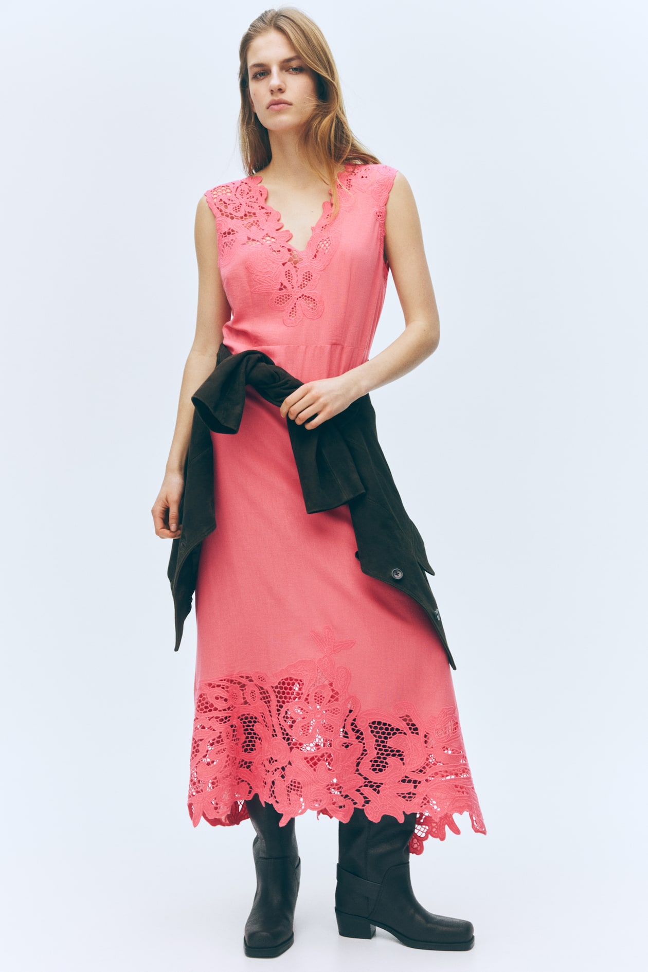 Dress with Eyelet Embroidery - image 4