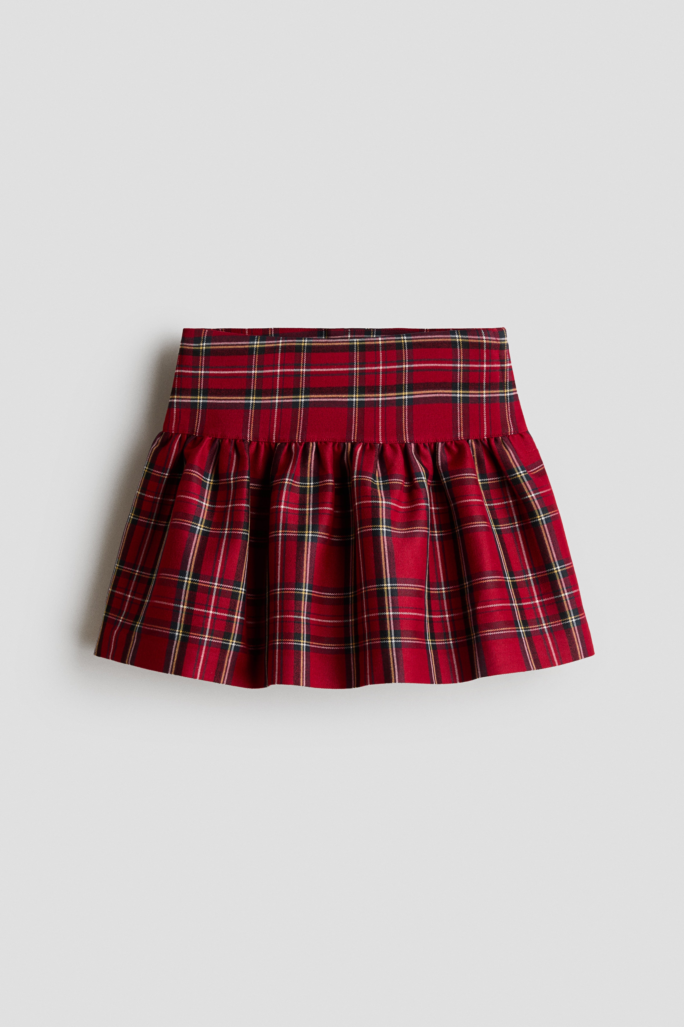 Flared twill skirt