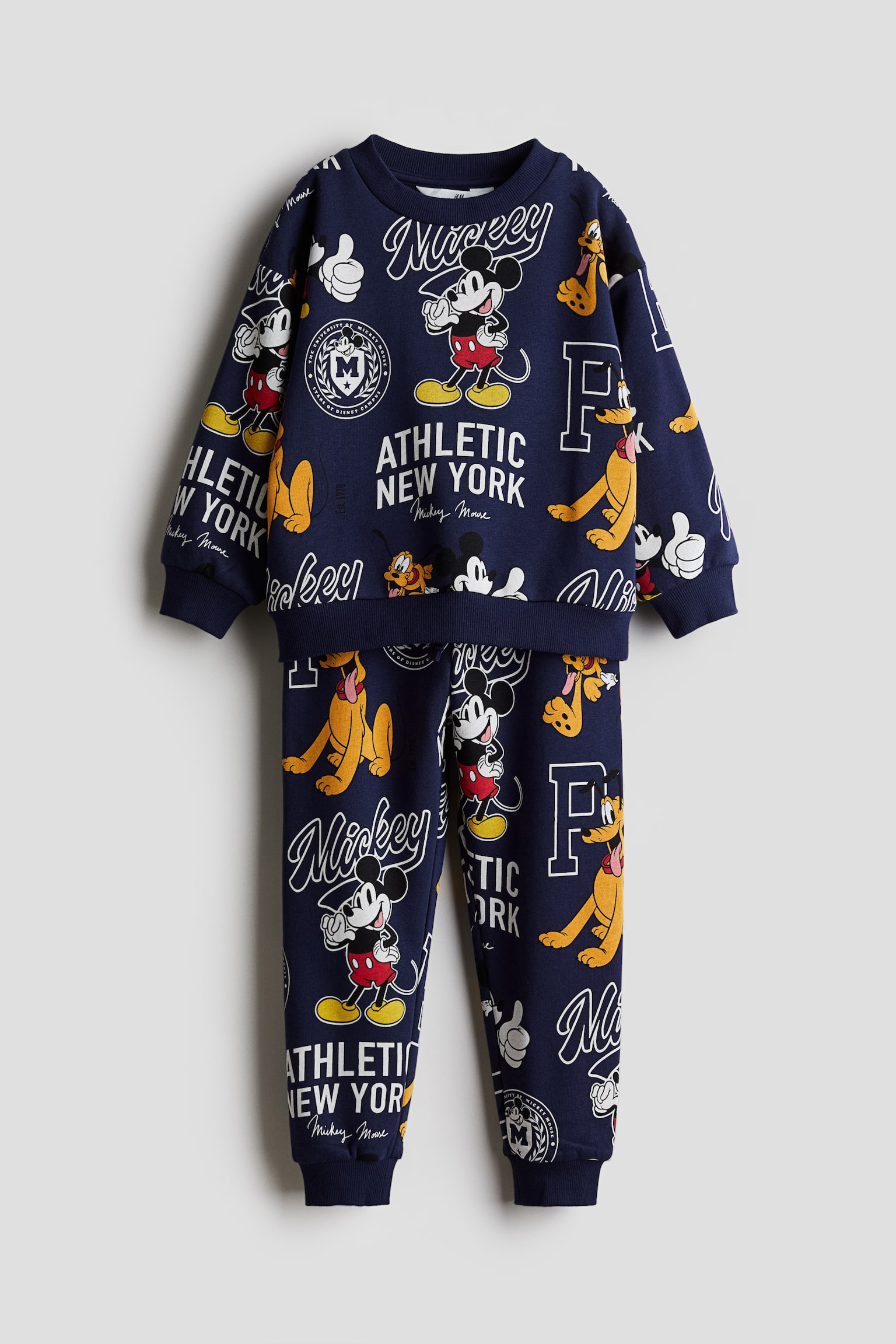 2-piece printed sweatshirt set - Dark blue/Mickey Mouse/Green/Minecraft/Bright blue/Sonic the Hedgehog/Dark green/Pikachu/White/LEGO/Brown/Tom and Jerry/Brown/Snoopy/Dark grey/Bluey/Dusty green/Paw Patrol - 1