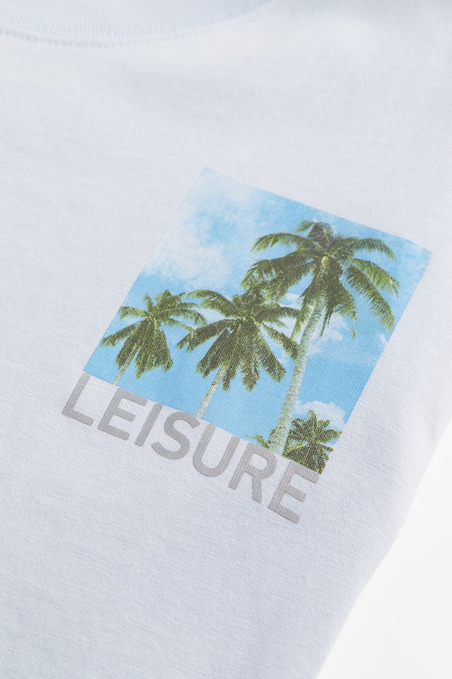 Painokuvallinen T-paita Loose Fit - Vaaleansininen/Leisure/Vaaleansininen/Clear Vision/Musta/Auringonkukat - 3