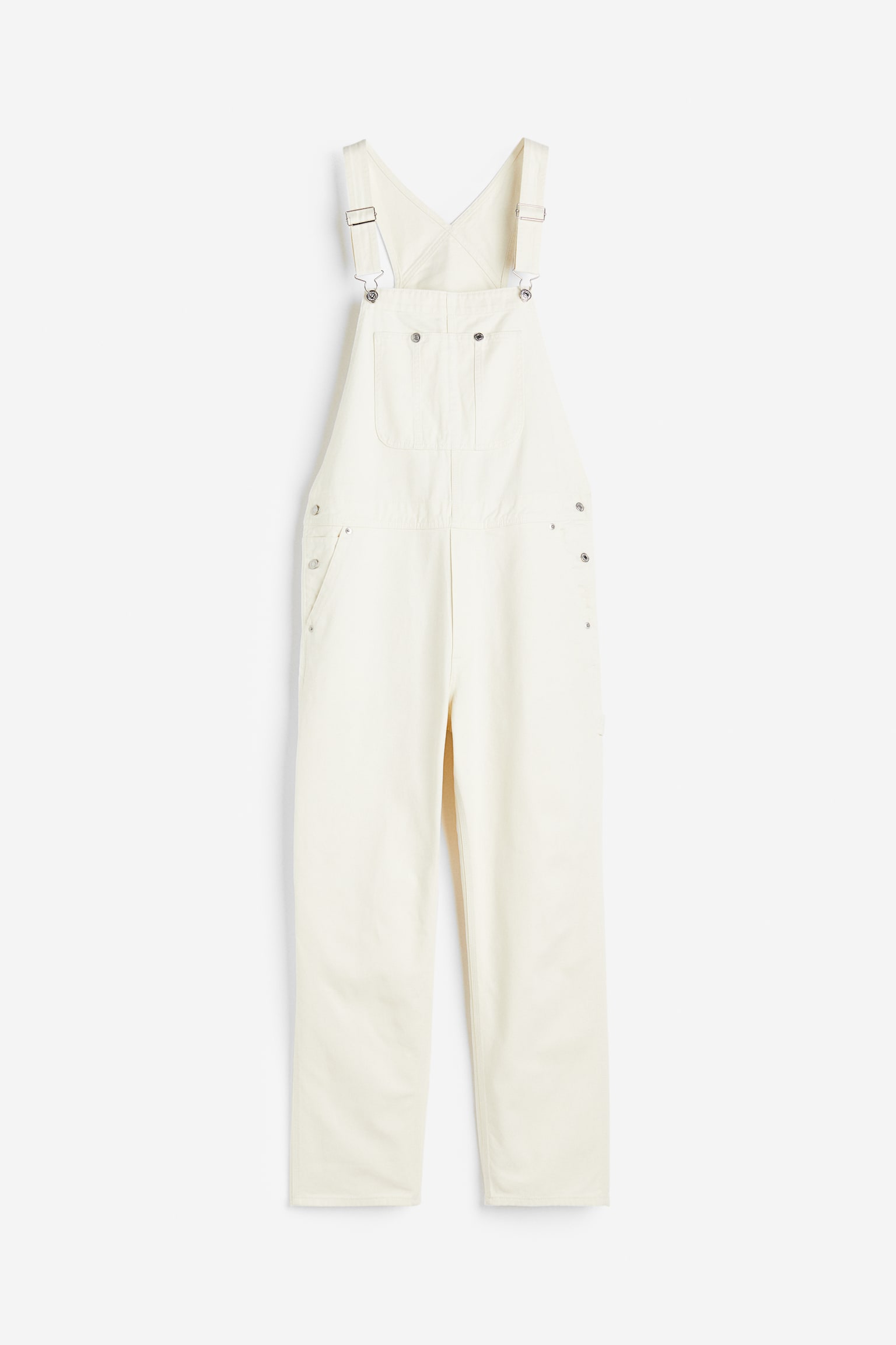 Relaxed Fit Dungarees - Cream/Khaki green/Patterned - 1