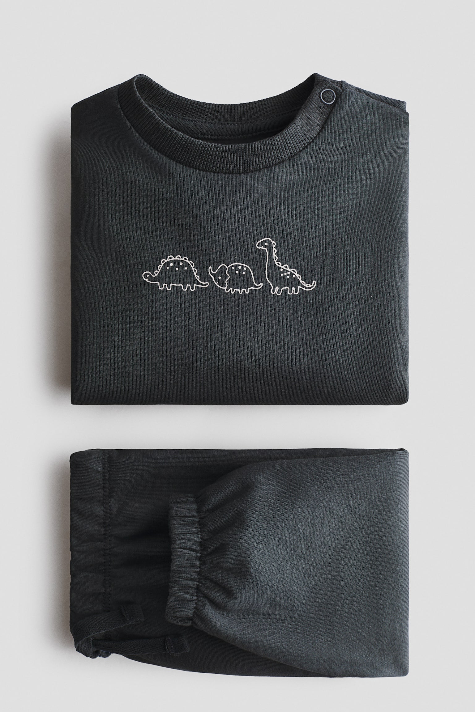 2 Parçalı Sweatshirt Set - Koyu gri/Dinozorlar/Açık pembe/Çiçek/Açık bej/Ayılar - 2