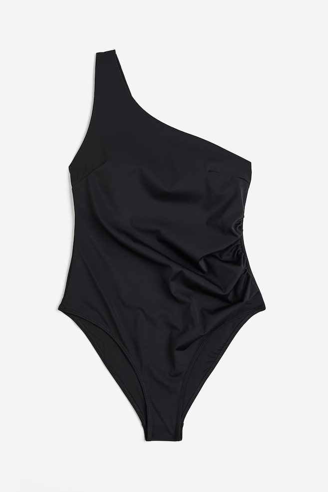 Light Shape One-shoulder swimsuit - Black - 1