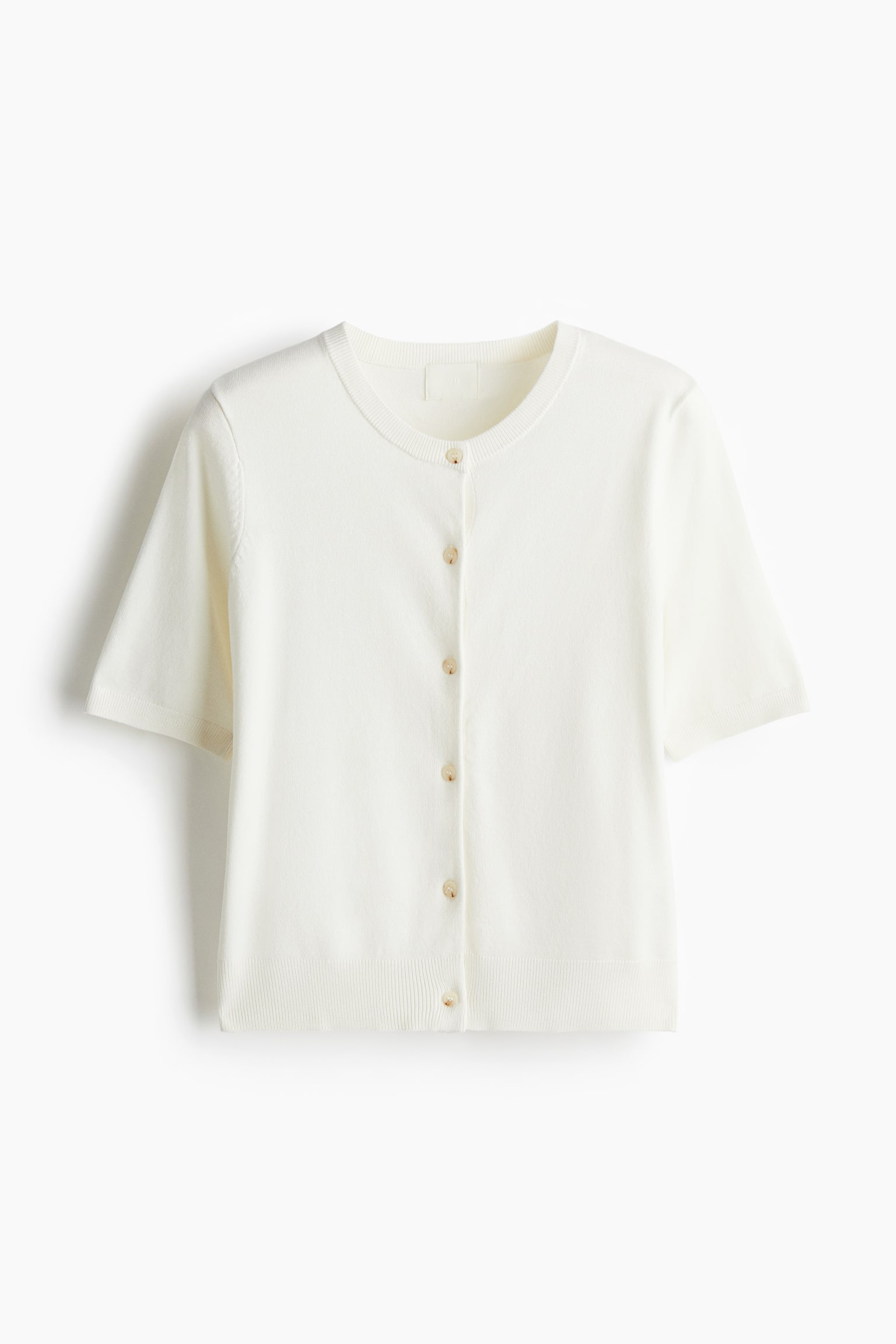 Женский кардиган H&M Short-Sleeved, цвет: Белый — фото 1