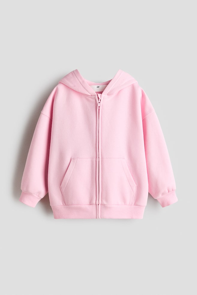Oversized Hooded Jacket - Light pink/Light beige melange/Dark gray/hearts/Bubblegum pink/Purple/hearts - 1