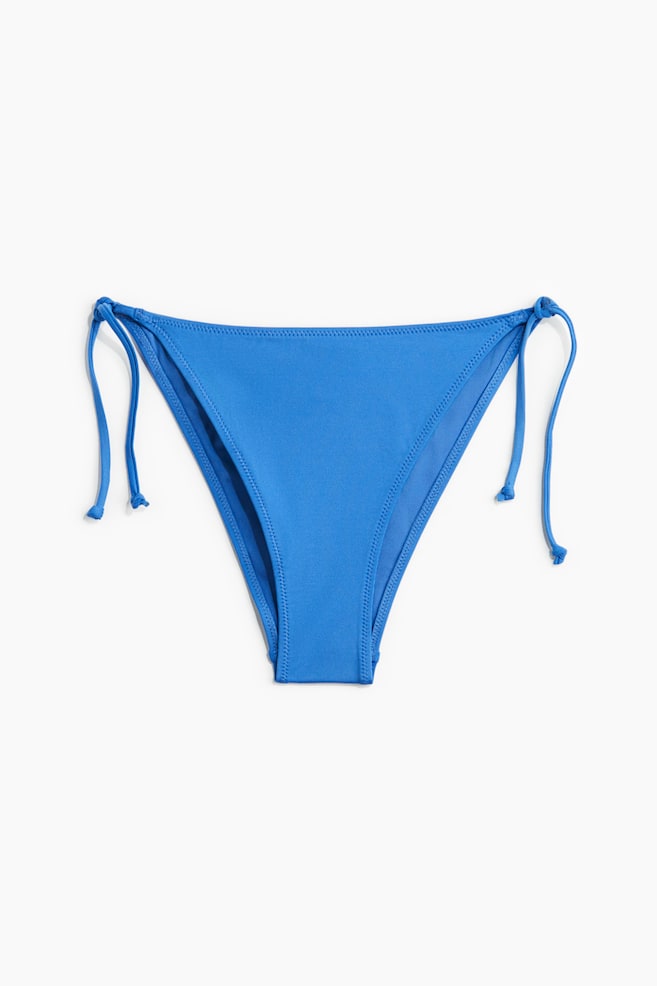 Tie tanga bikini bottoms - Blue/White/Palm trees/Lime green/Light dusty green/White/Dark red patterned - 1