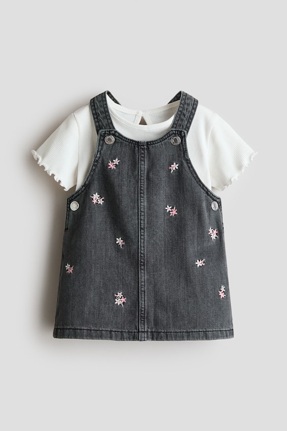 Детские платья H&M 2-Piece Overall Dress and Top Set