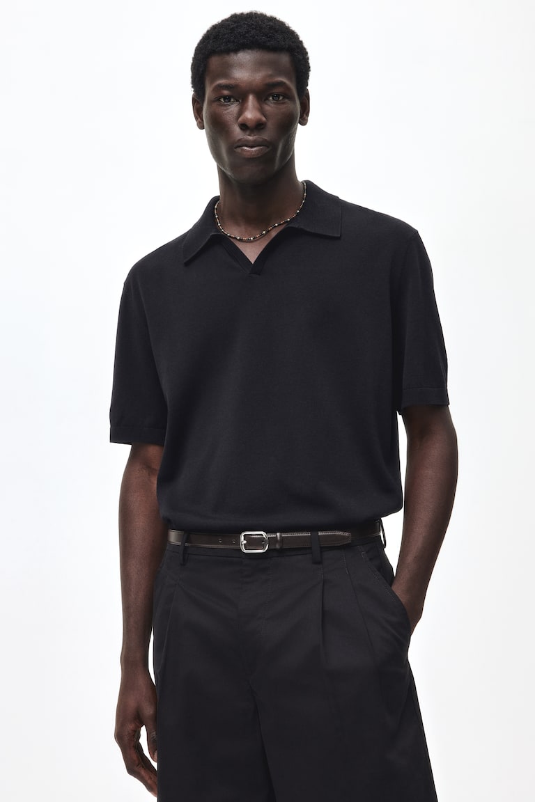 Polo majica od mešavine svile Regular Fit