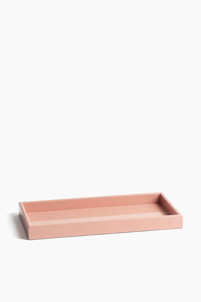 Rectangular tray - Pink/Light yellow - 1