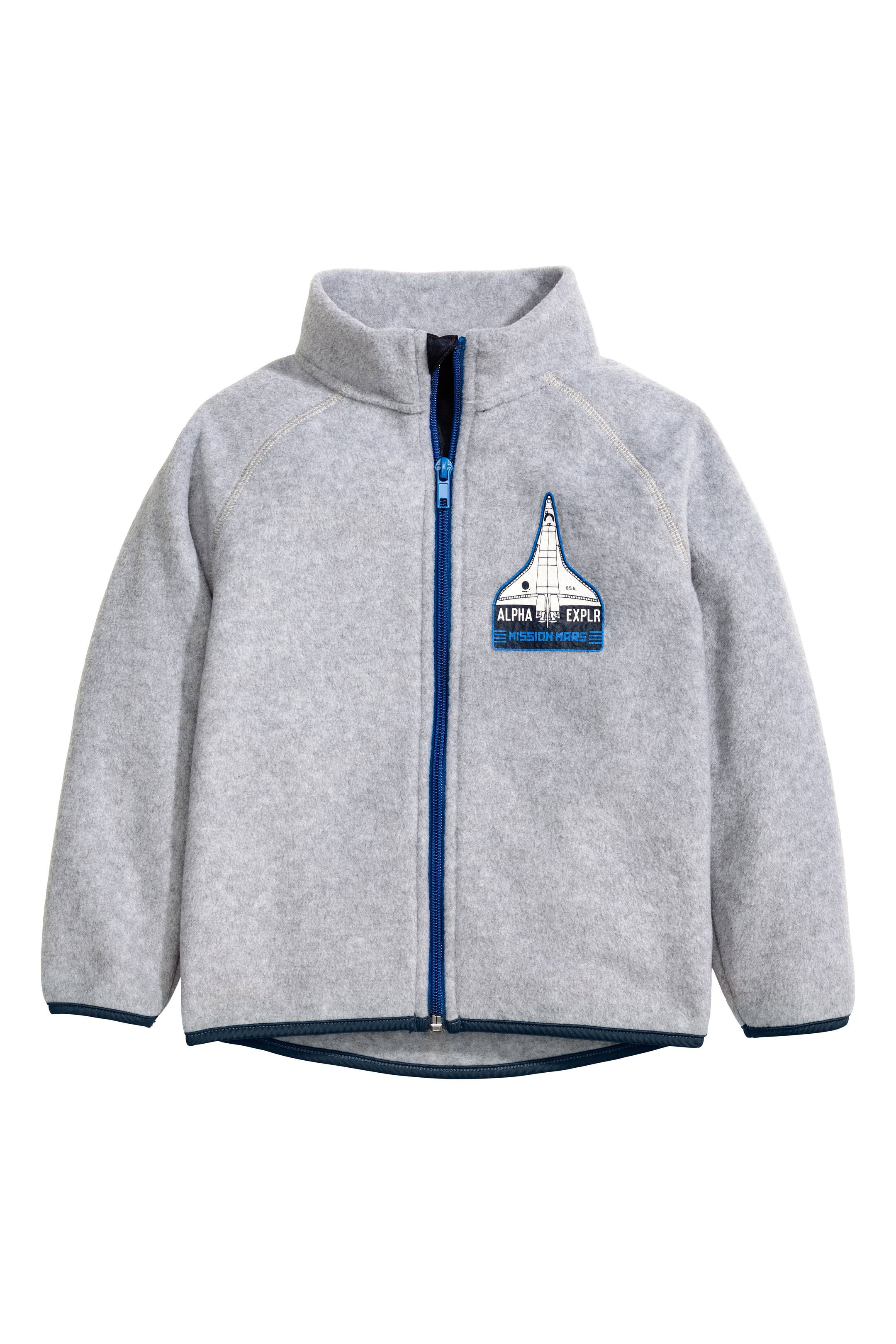 View larger image: Fleece jacket - Grey marl - Kids | H&M GB 1
