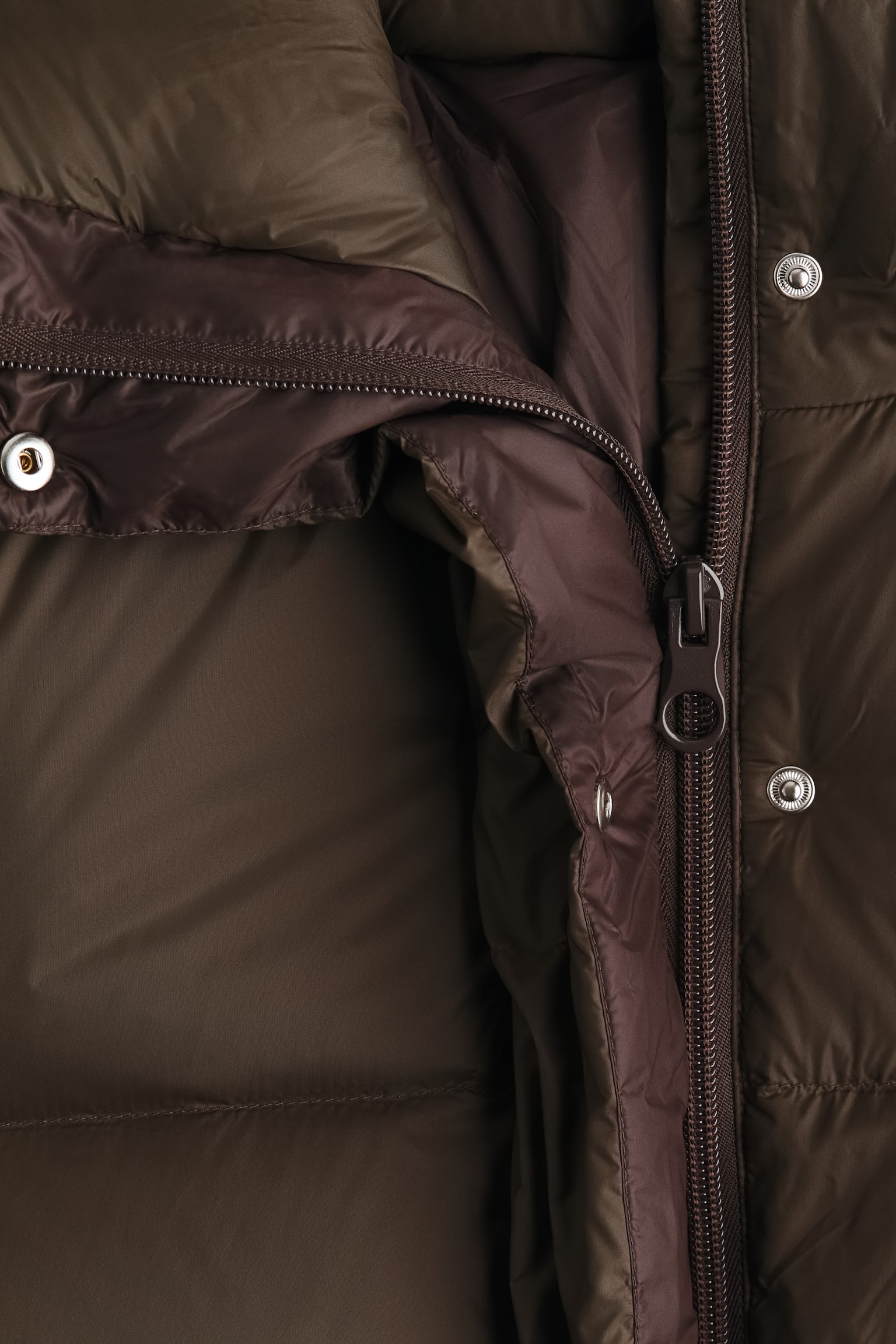 Down puffer jacket - Dark brown - 8