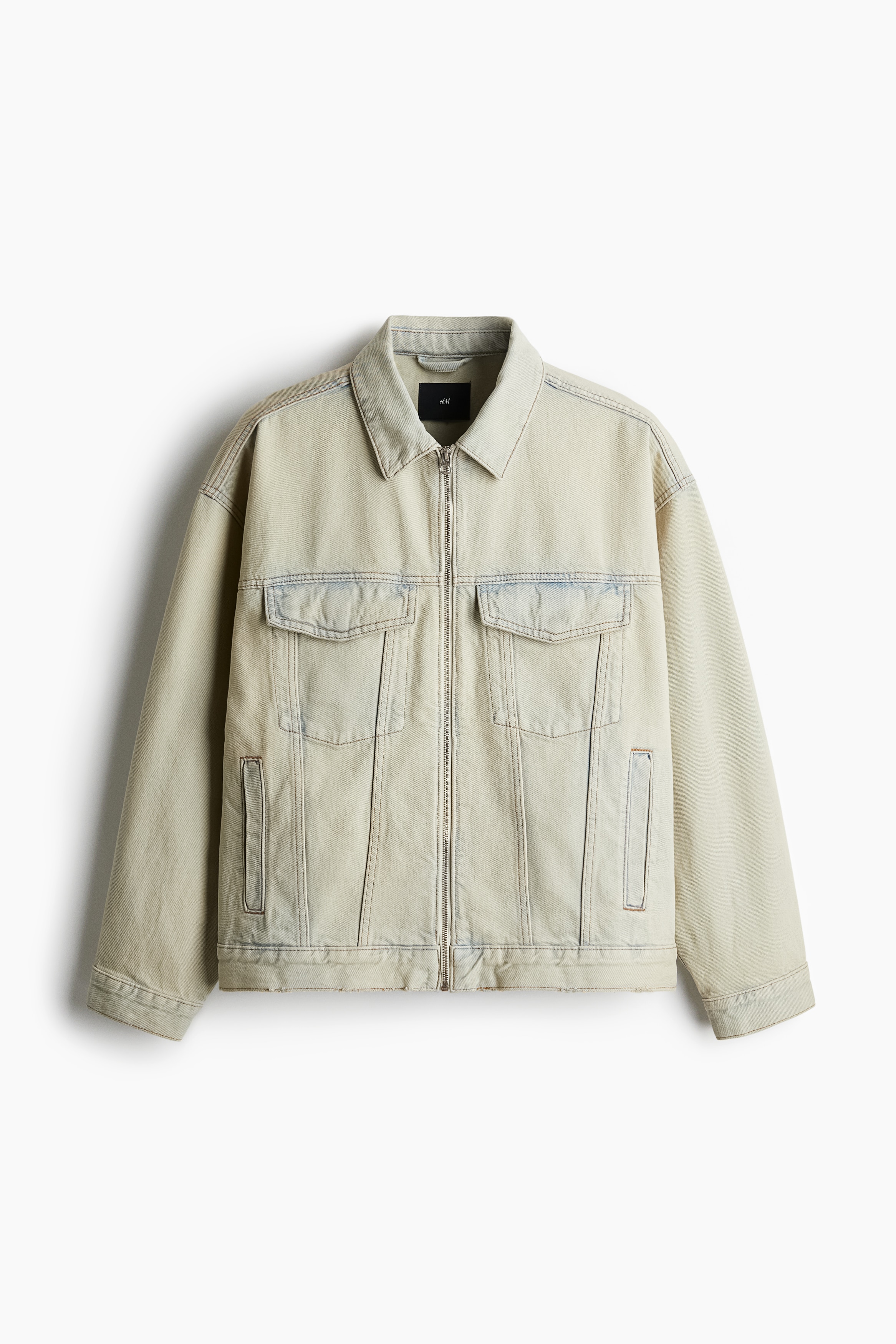 Loose-Fit Denim Worker Jacket - Pale denim blue/Gray-blue