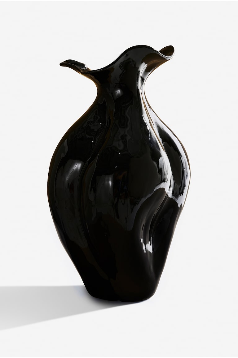 Daegu Vaas - Glanzend Zwart - Pastill - HOME | H&M NL
