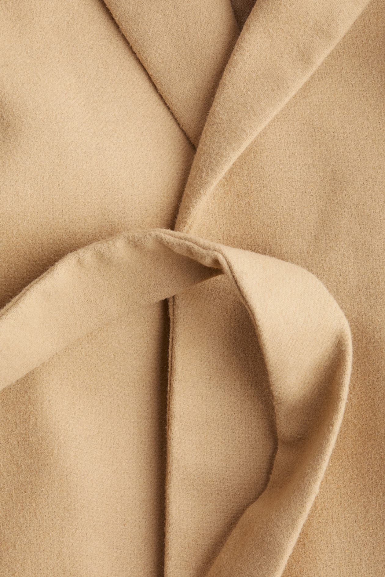 Brushed-Finish Tie-Belt Coat - image 2